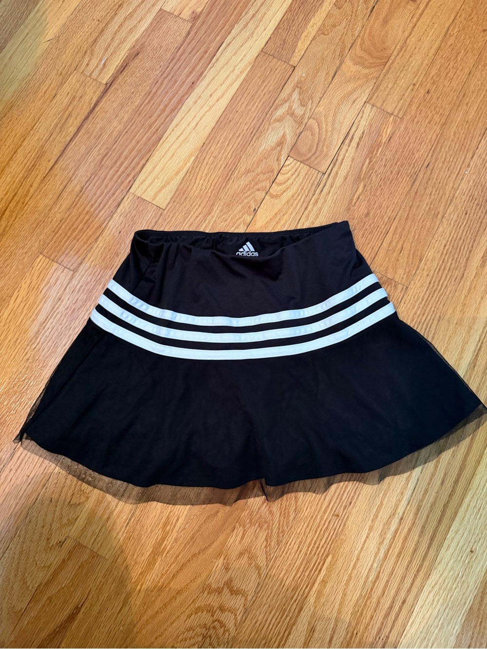 adidas Black Athletic Skirt with White Logo